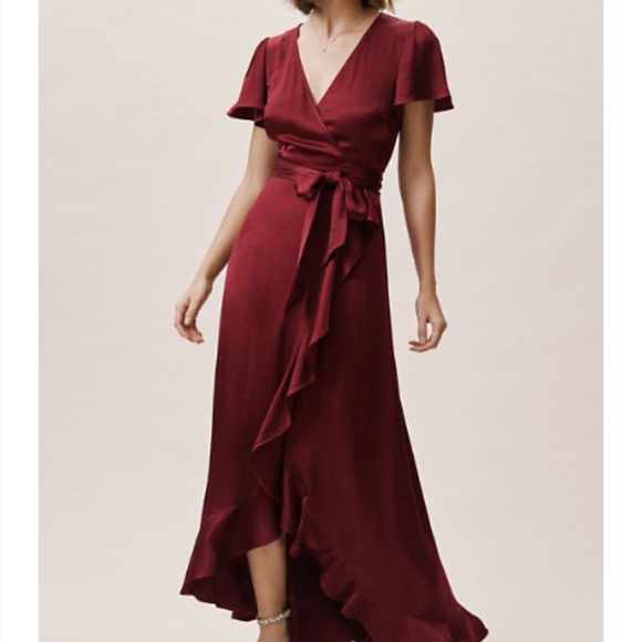 BHLDN High-Low Wrap Dress sz. XL - Picture 4 of 7